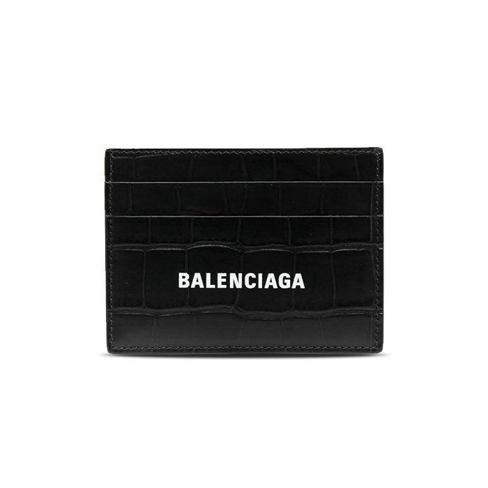 Balenciaga Cash logo-print card holder