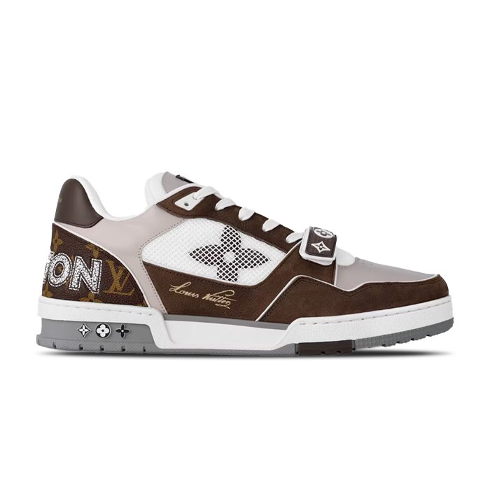 Louis Vuitton LV Trainer Brown Beige White - HYPE ELIXIR