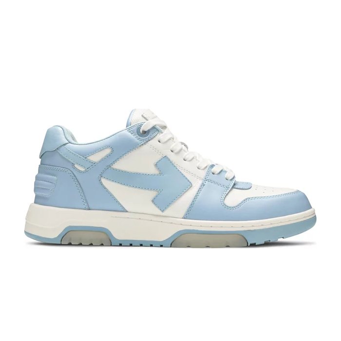 Off-White Out Of Office Calf Leather White Baby Blue - HYPE ELIXIR
