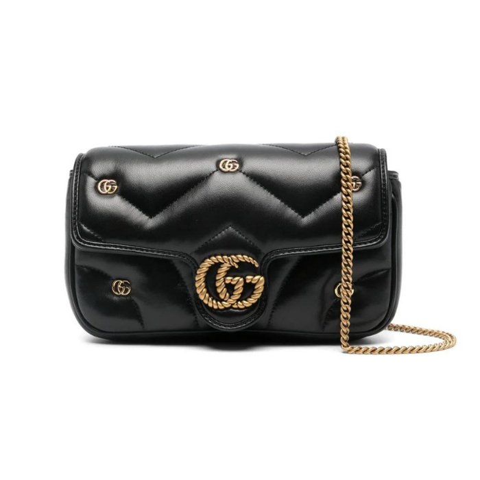 Gucci small GG Marmont shoulder bag black