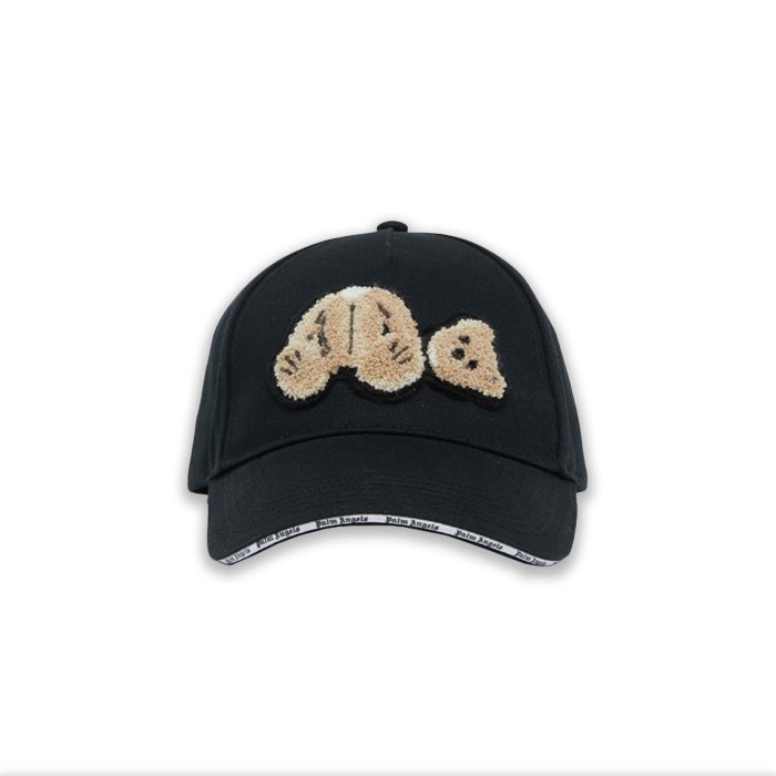 Palm Angels Bear Motif Baseball Cap Black/Brown - HYPE ELIXIR one stop destination for authentic palm angels t-shirt