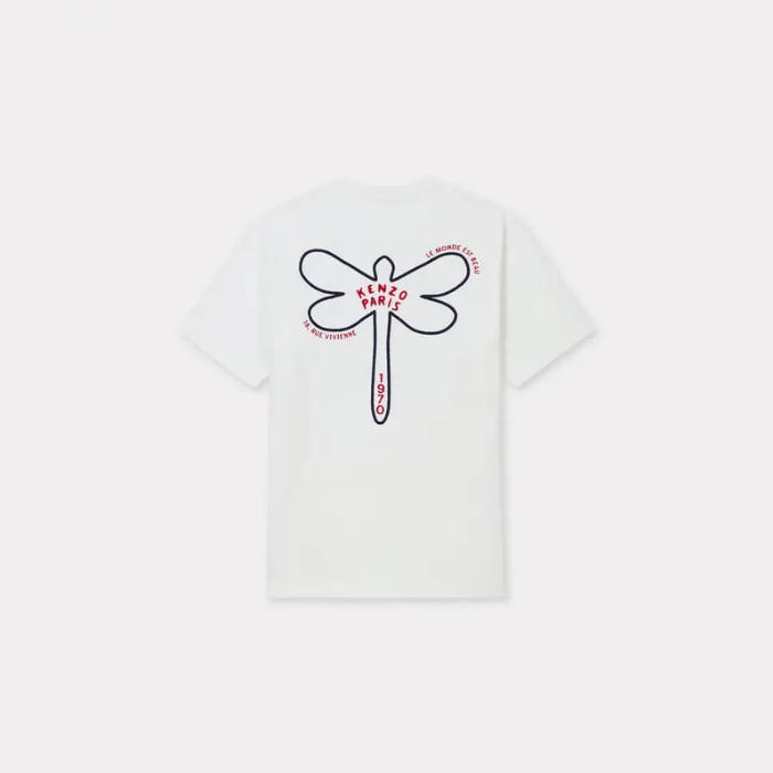 Kenzo Paris 'KENZO Dragonfly' embroidered T-shirt White