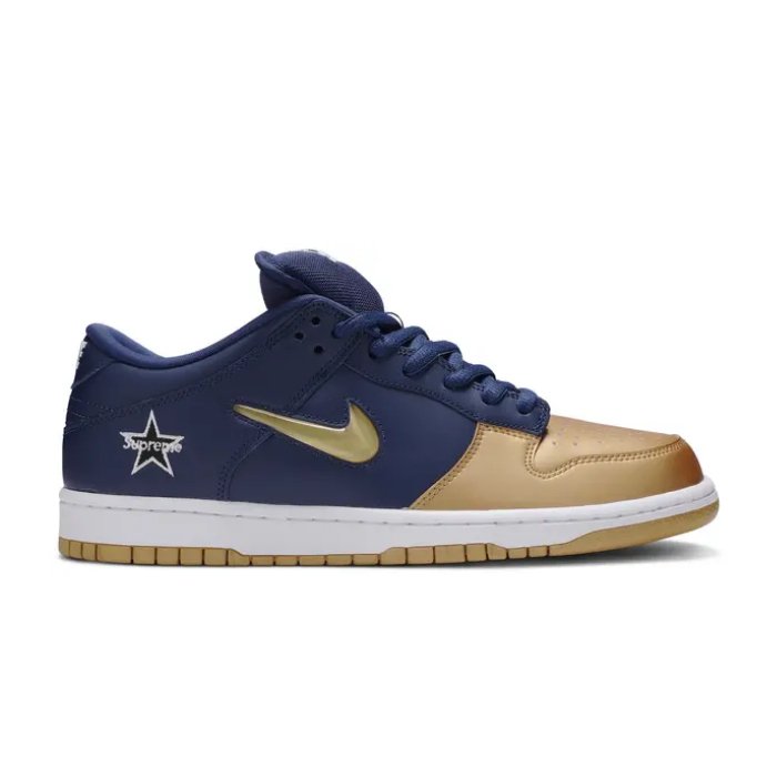 Nike SB Dunk Low Supreme Jewel Swoosh Gold