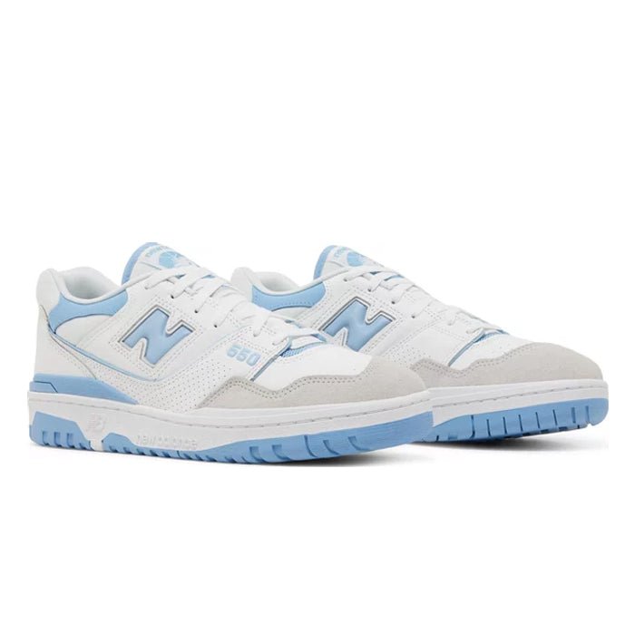 New Balance 550 White Blue Haze Rain Cloud - HYPE ELIXIR one stop destination for authentic palm angels t-shirt