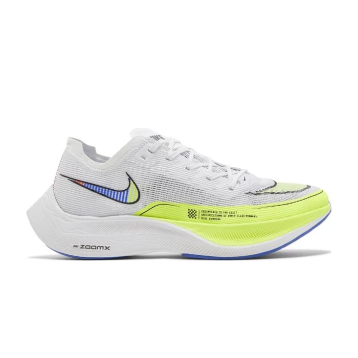 Nike ZoomX Vaporfly Next% 2 White Volt Racer Blue