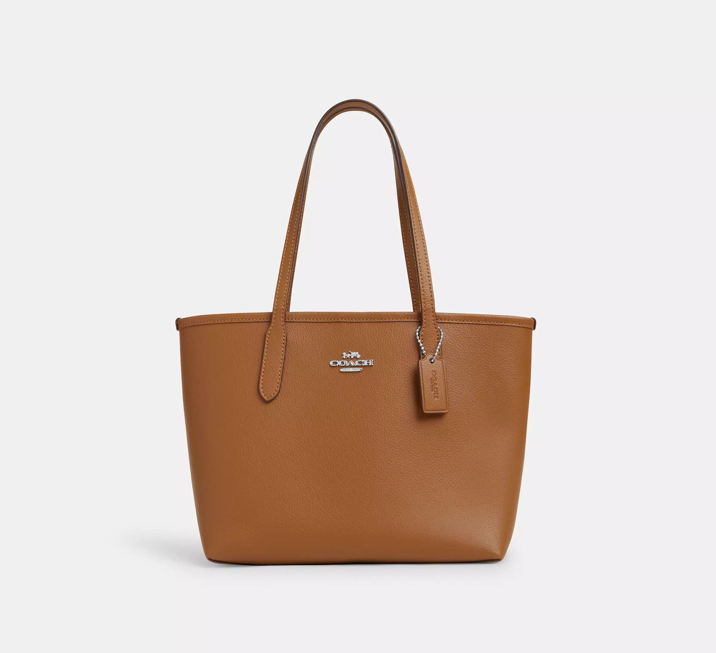 Coach Small City Tote Bag Light Saddle