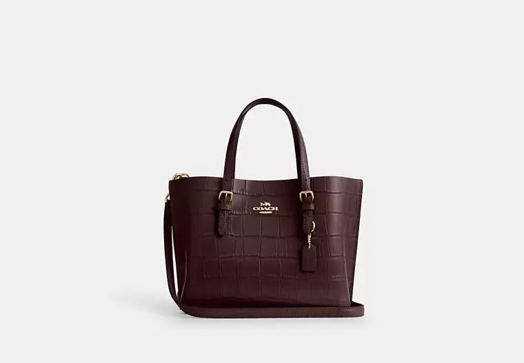 Coach Mollie Tote Bag 25 Gold/merlot