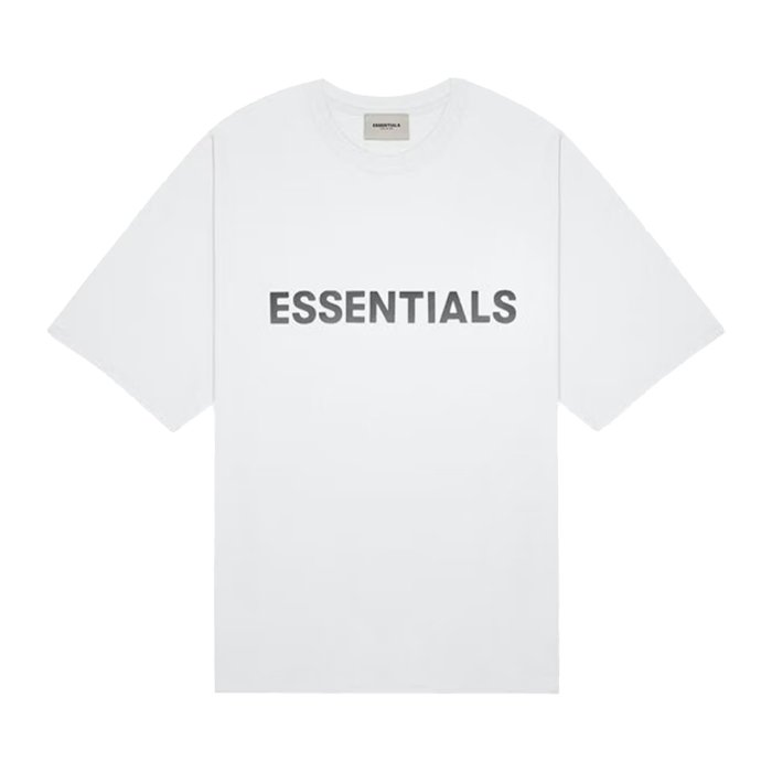 Fear of God Essentials Boxy T-Shirt Applique Logo White - Shop on HYPE ELIXIR