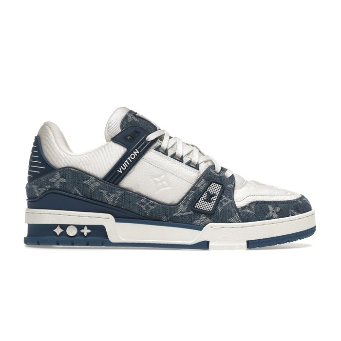 Louis Vuitton LV Trainer Monogram Denim White Blue - Shop Authentic Luxury Louis Vuitton on HYPE ELIXIR